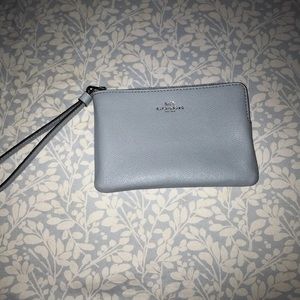 Coach Wristlet Purse Pale Blue